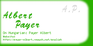 albert payer business card